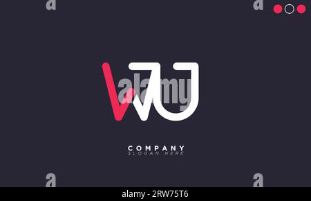 WU Alphabet letters Initials Monogram logo Stock Vector