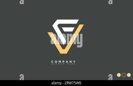 FV Alphabet letters Initials Monogram logo Stock Vector