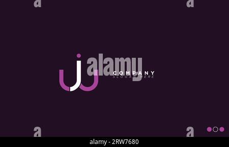 WJ Alphabet letters Initials Monogram logo Stock Vector