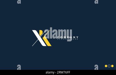 XK Alphabet letters Initials Monogram logo Stock Vector