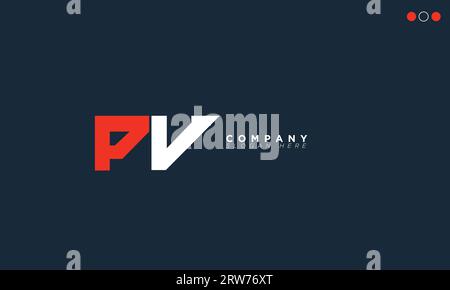 PV Alphabet letters Initials Monogram logo Stock Vector