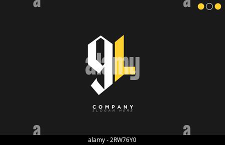 GL Alphabet letters Initials Monogram logo Stock Vector