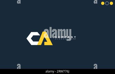 CA Alphabet letters Initials Monogram logo Stock Vector