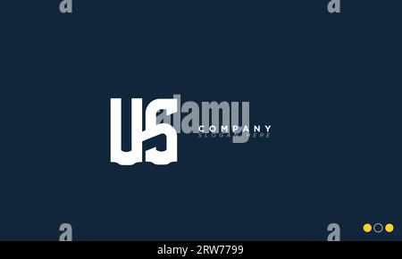 US Alphabet letters Initials Monogram logo Stock Vector