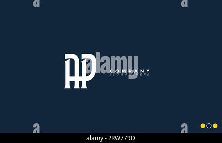 AP Alphabet letters Initials Monogram logo Stock Vector