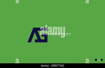 AG Alphabet letters Initials Monogram logo Stock Vector
