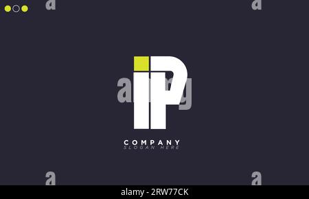 IP Alphabet letters Initials Monogram logo Stock Vector