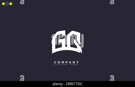GQ Alphabet letters Initials Monogram logo Stock Vector