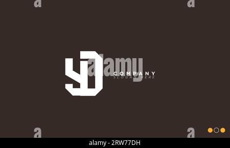 YD Alphabet letters Initials Monogram logo Stock Vector