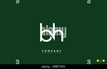 BH Alphabet letters Initials Monogram logo Stock Vector
