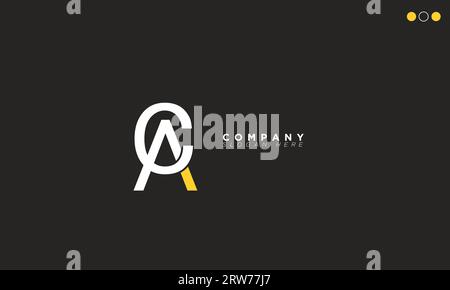 CA Alphabet letters Initials Monogram logo Stock Vector