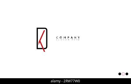 KD Alphabet letters Initials Monogram logo Stock Vector