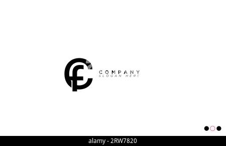 CF Alphabet letters Initials Monogram logo Stock Vector