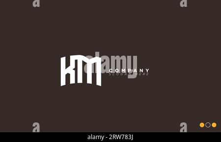 KM Alphabet letters Initials Monogram logo Stock Vector