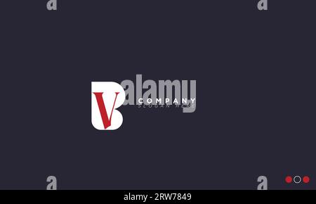 BV Alphabet letters Initials Monogram logo Stock Vector