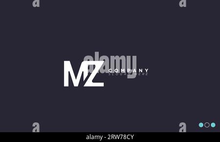 MZ Alphabet letters Initials Monogram logo Stock Vector