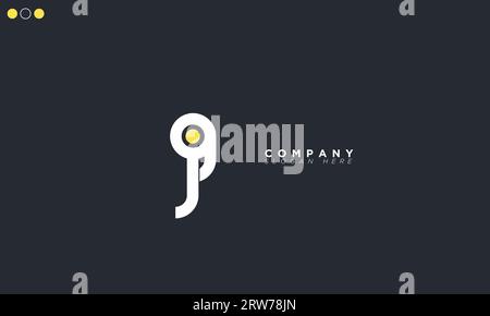 JG Alphabet letters Initials Monogram logo Stock Vector