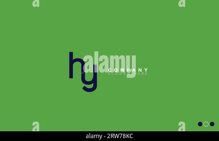 HY Alphabet letters Initials Monogram logo Stock Vector