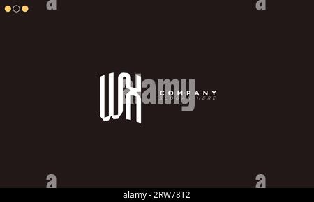 WX Alphabet letters Initials Monogram logo Stock Vector