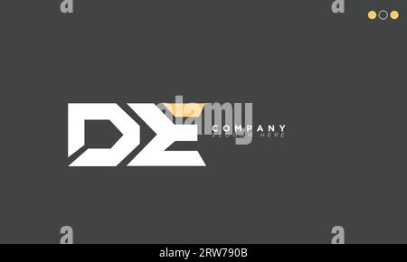 DE Alphabet letters Initials Monogram logo Stock Vector