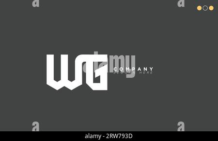 WG Alphabet letters Initials Monogram logo Stock Vector