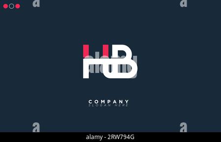 HB Alphabet letters Initials Monogram logo Stock Vector