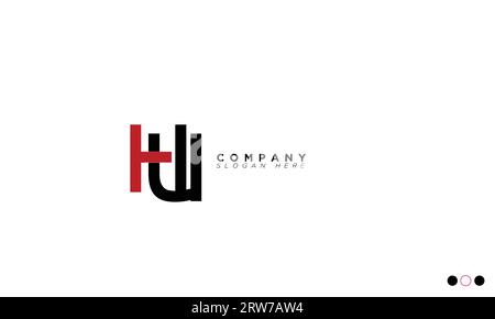 HU Alphabet letters Initials Monogram logo Stock Vector