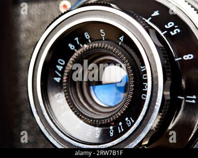 Moscow , RUSSIA - APRIL 13, 2020: Smena-8 - russian soviet scale rangefinder camera, LOMO 1963 Stock Photo