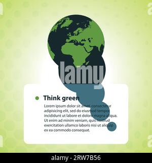 Abstract Background  Think Green Stock Vector