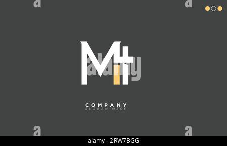 MT Alphabet letters Initials Monogram logo Stock Vector