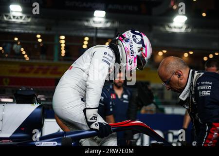 Singapore, Singapour. 17th Sep, 2023. TSUNODA Yuki (jap), Scuderia AlphaTauri AT04, portrait during the 2023 Formula 1 Singapore Airlines Singapore Grand Prix, 15th round of the 2023 Formula One World Championship from September 15 to 17, 2023 on the Marina Bay Street Circuit, in Singapore - Photo Florent Gooden/DPPI Credit: DPPI Media/Alamy Live News Stock Photo