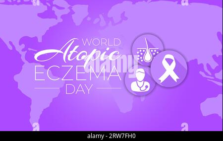World Atopic Eczema Day Background Illustration Design with People ...