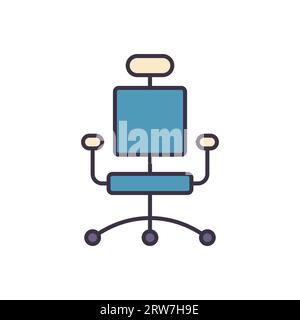 Office Chair related vector icon. Isolated on white background. Vector illustration Stock Vector