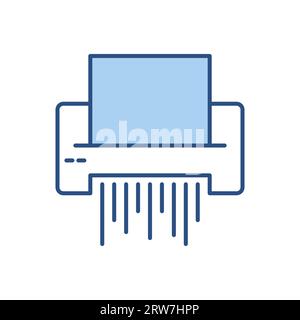 Paper Shredder related vector icon. Isolated on white background. Vector illustration Stock Vector