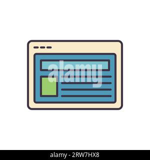 Site related vector icon. Isolated on white background. Vector illustration Stock Vector
