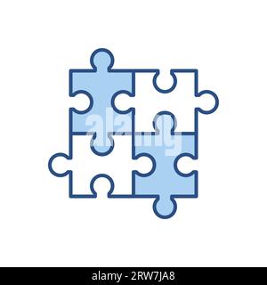 Puzzle related vector icon. Isolated on white background. Vector illustration Stock Vector