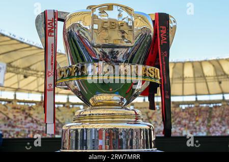 Rio De Janeiro, Brazil. 17th Sep, 2023. Maracana Stadium 2023 Copa do Brasil Trophy, seen moments before the match between Flamengo and Sao Paulo, in the first match of the 2023 Copa do Brasil Final, at Maracana Stadium, this Sunday 17. 30761 (Marcello Dias/SPP) Credit: SPP Sport Press Photo. /Alamy Live News Stock Photo