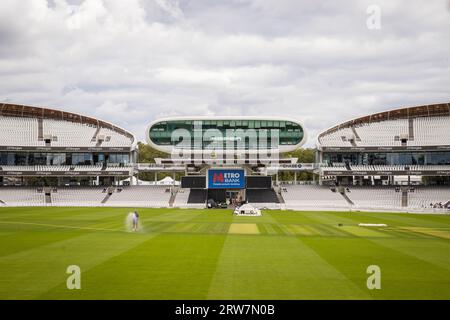 Media Centre from Lord's Pavilion at Lord's Cricket Ground Stock Photo