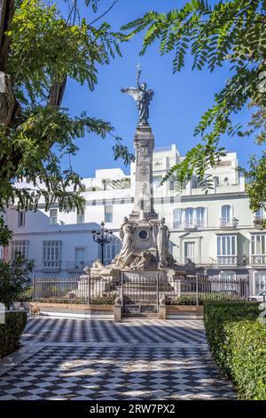 Monument to the Marquess of Comillas in Cádiz, Spain on 31 August 2023 Stock Photo