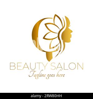 Gold Q Letter Initial Beauty Brand Logo Design Stock Vector