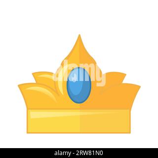 Cartoon colorful element royal crown isolated illustration for kids Stock Photo