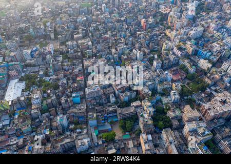 Dhaka, Bangladesh - October 15, 2023: Aerial view of Dhaka city. Stock Photo