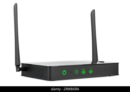 Wireless Internet Router, 3D rendering  isolated on white background Stock Photo