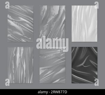 Plastic wrapper texture overlay, transparent stretch wrap, polyethylene ...
