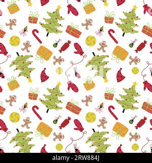 Winter gloves seamless pattern for fabrics and textiles and packaging ...