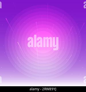 Abstract purple background with rays of light and stars. Stock Vector
