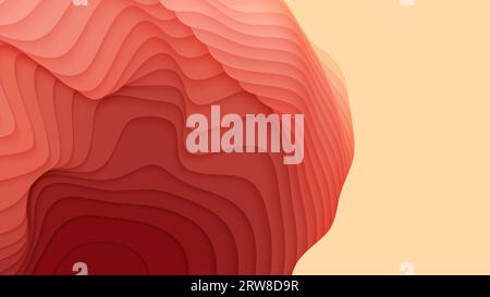 Colorful paper layers. 3D abstract gradient papercut. Colorful origami shape concept Stock Vector