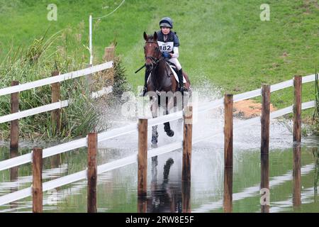 Louise Harwood riding Blues Cloud in the CCI-S 4* during the Blenheim Palace International Horse Trials at Blenheim Palace, Woodstock, Oxfordshire on Sunday 17th September 2023. (Photo: Jon Bromley | MI News) Credit: MI News & Sport /Alamy Live News Stock Photo