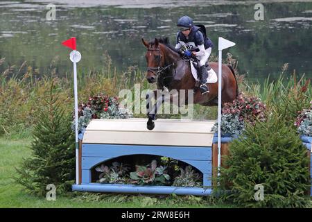Louise Harwood riding Blues Cloud in the CCI-S 4* during the Blenheim Palace International Horse Trials at Blenheim Palace, Woodstock, Oxfordshire on Sunday 17th September 2023. (Photo: Jon Bromley | MI News) Credit: MI News & Sport /Alamy Live News Stock Photo