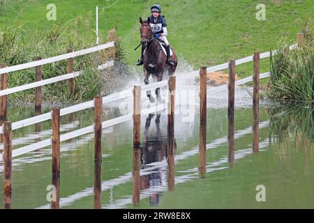 Louise Harwood riding Blues Cloud in the CCI-S 4* during the Blenheim Palace International Horse Trials at Blenheim Palace, Woodstock, Oxfordshire on Sunday 17th September 2023. (Photo: Jon Bromley | MI News) Credit: MI News & Sport /Alamy Live News Stock Photo